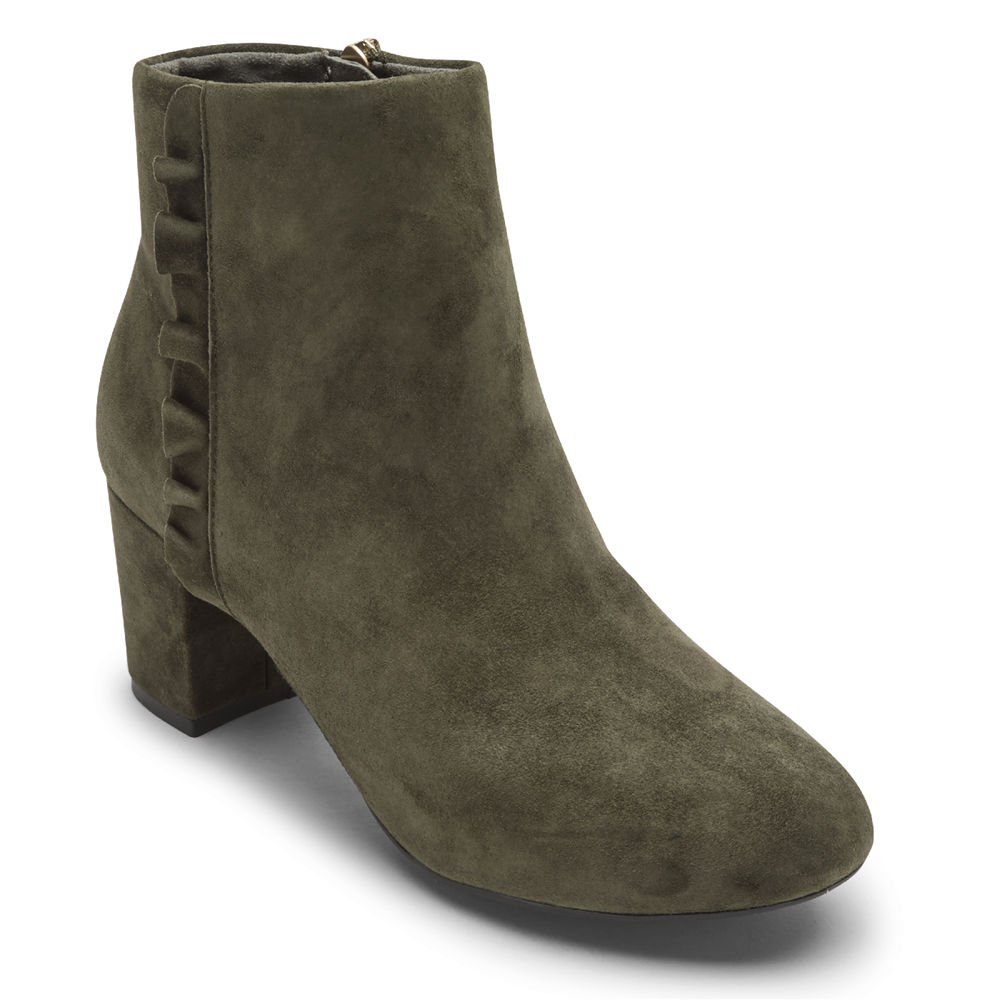 Botas Rockport Mulher Verdes - Total Motion Oaklee Ruffle - 27945ISXH